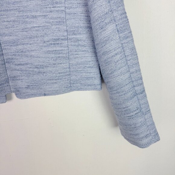 NWOT J. Crew Factory Tweed Lady Jacket Blazer Fresh Air Linear Tweed Blue Size 8 - Picture 12 of 13